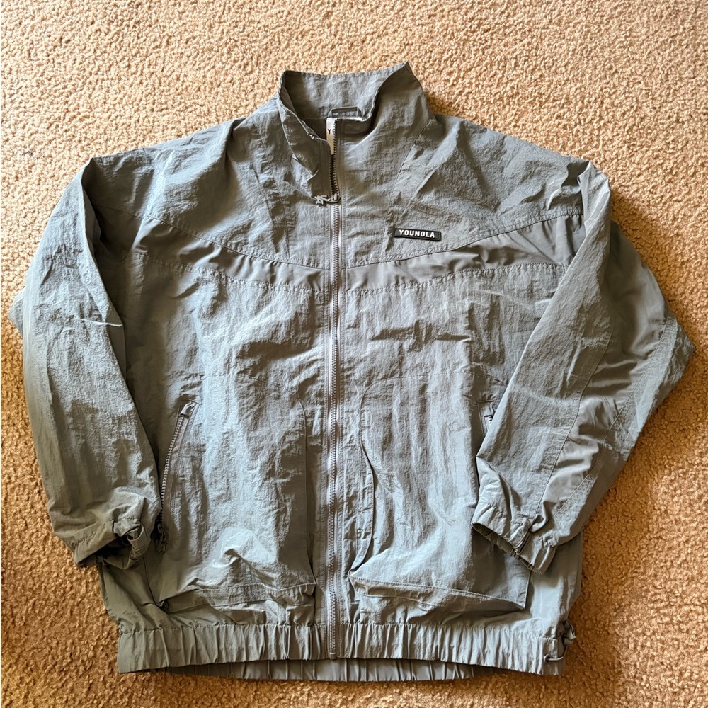 YoungLA Men's Light Gray Windbreaker